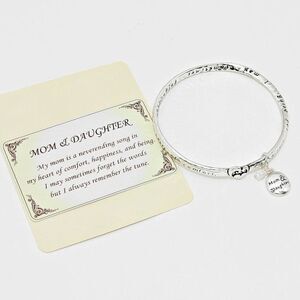 "Mother & Daughter" Heart Stretch Bracelet